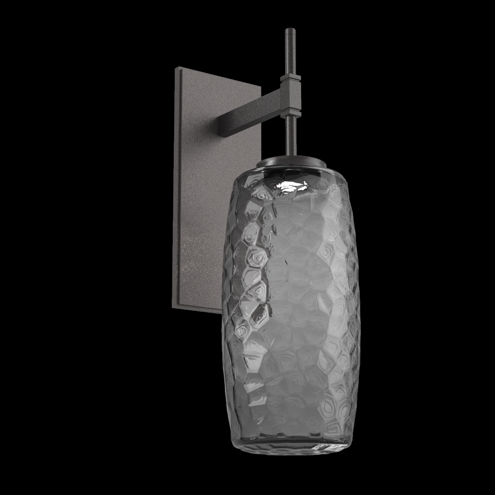 Vessel Tempo Sconce (Large)-Graphite-Smoke Blown Glass-LED 3000K