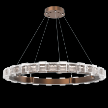 Hammerton CHB0087-38-BB-TE-CA1-L3 - Tessera 38in Ring-Burnished Bronze-Tetro Cast Glass