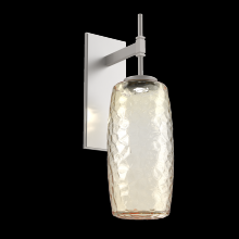 Hammerton IDB0091-01-BS-A-L3 - Vessel Tempo Sconce (Large)-Beige Silver-Amber Blown Glass-LED 3000K