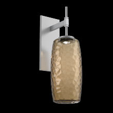 Hammerton IDB0091-01-CS-B-L1 - Vessel Tempo Sconce (Large)-Classic Silver-Bronze Blown Glass-LED 2700K