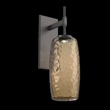 Hammerton IDB0091-01-GP-B-L1 - Vessel Tempo Sconce (Large)-Graphite-Bronze Blown Glass-LED 2700K