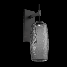 Hammerton IDB0091-01-MB-S-L1 - Vessel Tempo Sconce (Large)-Matte Black-Smoke Blown Glass-LED 2700K