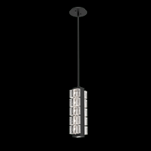 Hammerton LAB0087-01-MB-TP-001-L2 - Tessera Pendant-Matte Black-Pavé Cast Glass