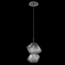 Hammerton LAB0089-01-MB-S-C01-L3 - Mesa Pendant-Matte Black-Smoke Blown Glass