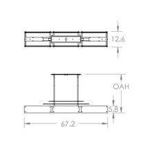 Hammerton PLB0026-0F-MB-FG-001-E2 - Urban Loft Parallel Linear Suspension-0D-Matte Black