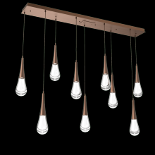 Hammerton PLB0078-09-RB-C-C01-L1 - Raindrop Linear 9 PC.-Oil Rubbed Bronze-Blown Glass