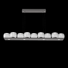 Hammerton PLB0091-0C-GP-C-CA1-L3 - Vessel 59-inch Platform Linear-Graphite-Clear Blown Glass-Stainless Cable-LED 3000K