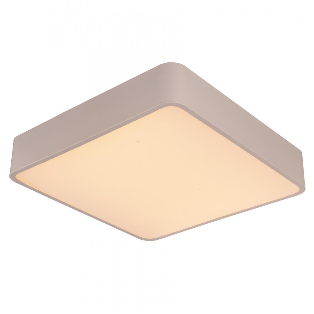 Aperture 36-Watt Matte White Finish Integrated LEd Square Flush Mount Ceiling Light 20 in. L x 20 in