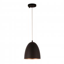 Worldwide Lighting Corp W83542MB8 - Monroe 6-Watt Matte Black Finish Integrated LEd Mini Pendant Light 3000K 8 in. Dia x 96 in. H