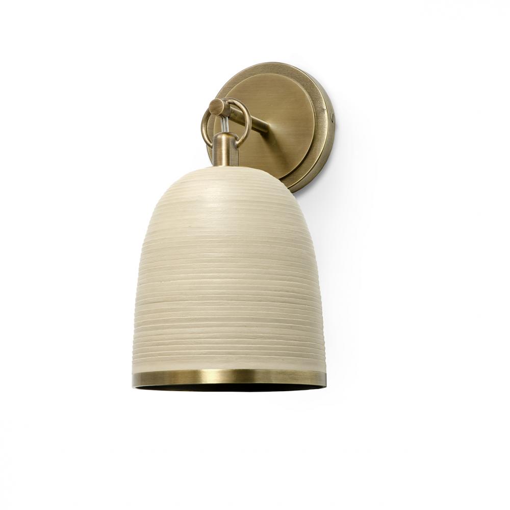 Rivoli Leather Sconce Sand