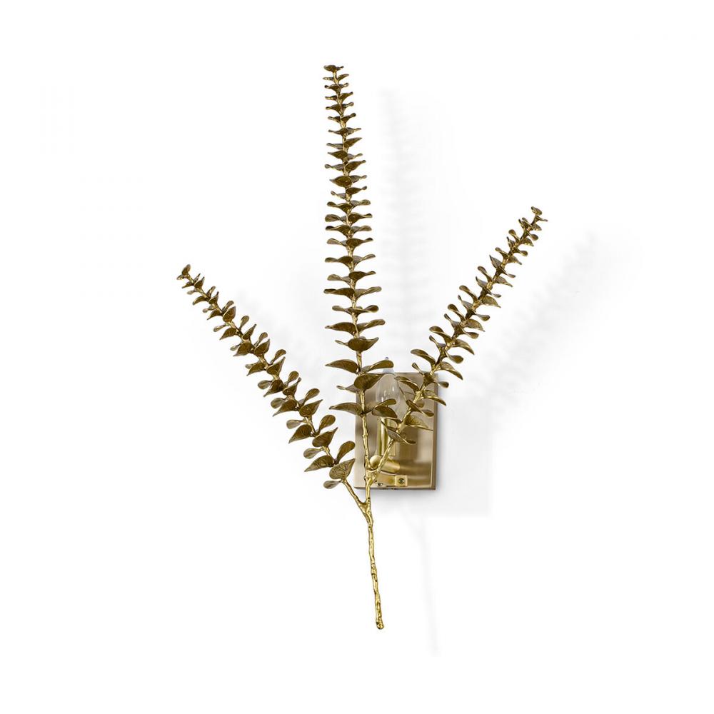 Eucalyptus Leaf Brass Sconce