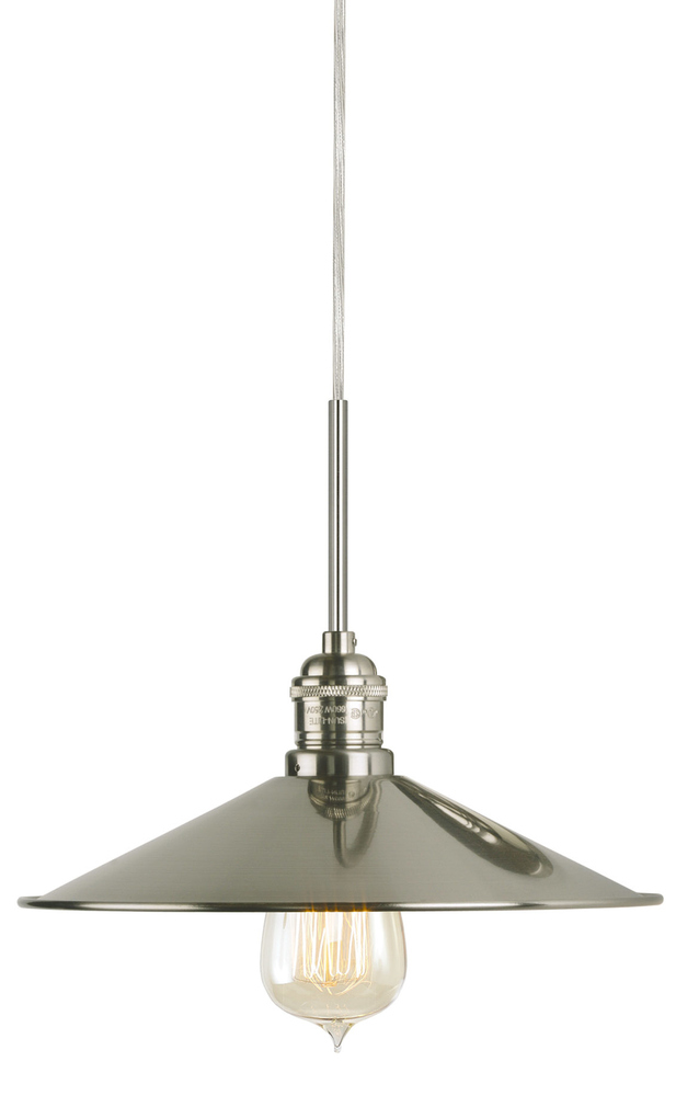 Pendant Dim Sum II Satin Nickel  Black Cord