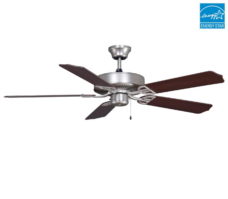 Traditional Satin Nickel Ceiling Fan