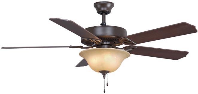 Traditional Three Light Oil Rubbed Bronze Ceiling Fan