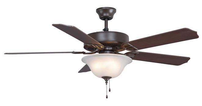 Traditional Three Light Oil Rubbed Bronze Ceiling Fan