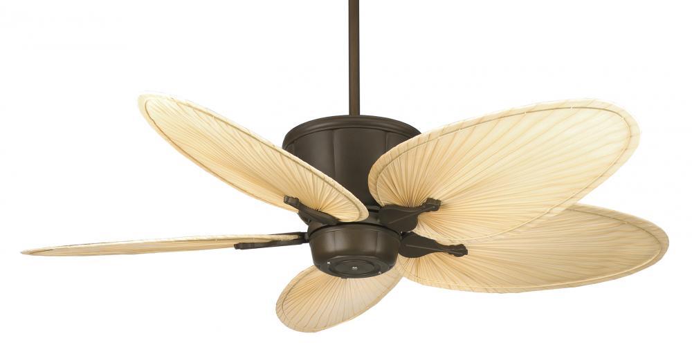 Tropical Three Light Oil Rubbed Bronze Ceiling Fan