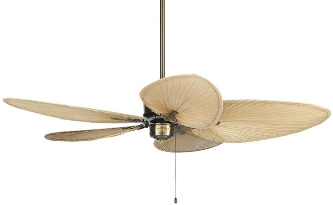 Tropical Antique Brass Ceiling Fan