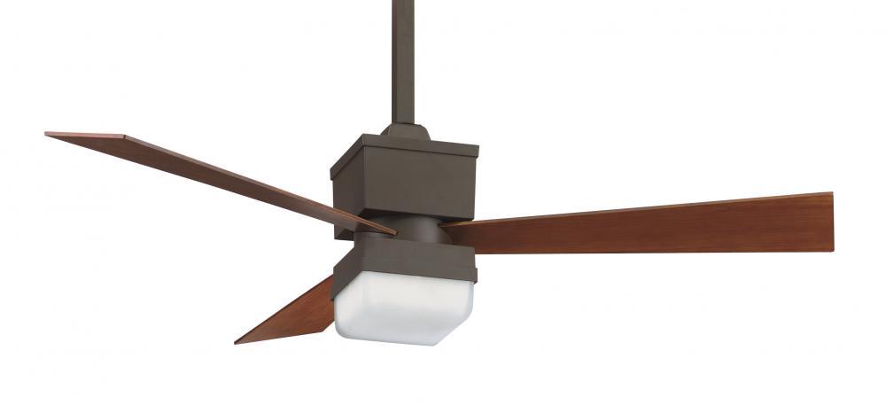 Contemporary Two Light Oil Rubbed Bronze Ceiling Fan