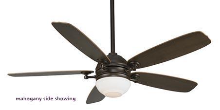 Transitional Two Light Oil Rubbed Bronze Ceiling Fan