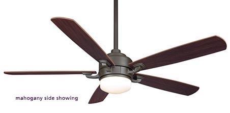 Transitional Two Light Oil Rubbed Bronze Ceiling Fan