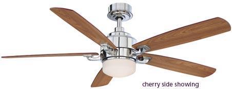 Transitional Two Light Polished Nickel Ceiling Fan