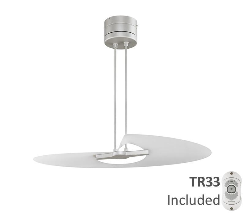 Contemporary Satin Nickel Ceiling Fan