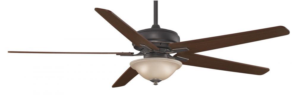 Traditional Two Light Bronze Accent Ceiling Fan