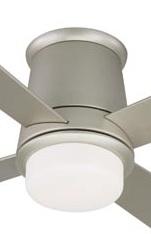 Contemporary One Light Satin Nickel Ceiling Fan