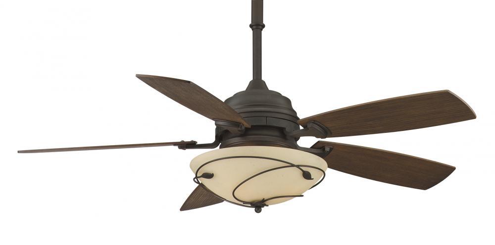 Transitional Three Light Bronze Ceiling Fan