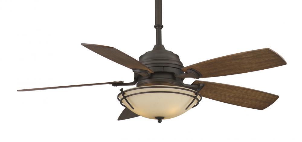 Transitional Three Light Bronze Ceiling Fan