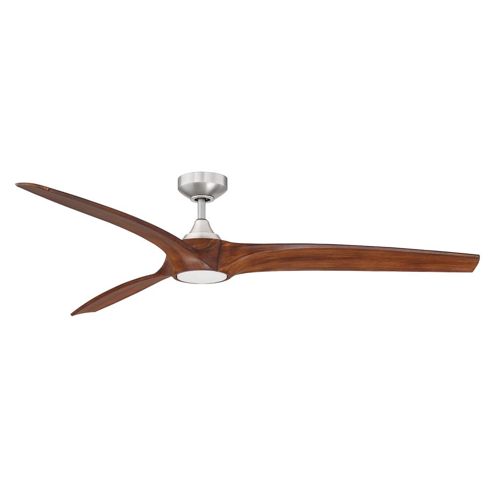 PALADIN 60 in. Satin Nickel Ceiling Fan with Dark Walnut blades