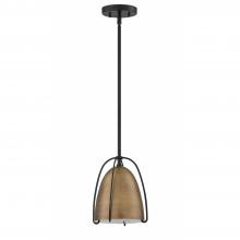 Kendal PF124-BRS/BLK - VILIA Mini 1-Light Brass & Black Pendant