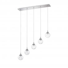 Kendal PF41-5LBR-CH - FYBRA series 5-Light Chrome Pendant Bar