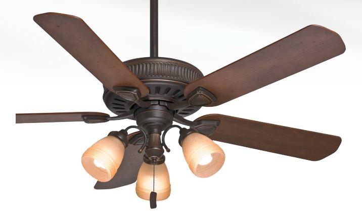 Three Light Onyx Bengal Glass: Toffee Ceiling Fan