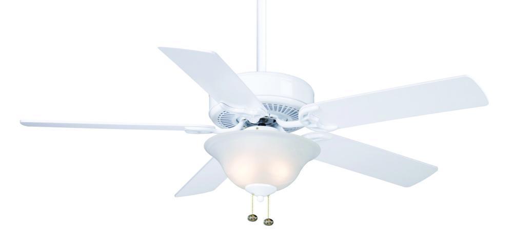 Three Light Snow White Glass: Swirled White Ceiling Fan