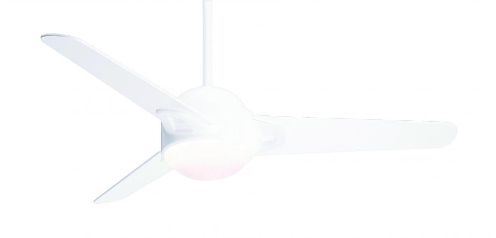 One Light Snow White Ceiling Fan