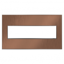 Legrand AWM4GCU4 - adorne® Copper Four-Gang Screwless Wall Plate