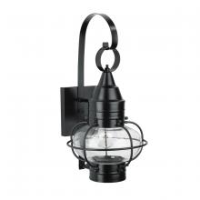 Norwell 1513-BL-CL - Classic Onion Outdoor Wall Light - Black with Clear Glass