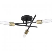 Progress P350225-020 - Astra Collection Three-Light 18" Antique Bronze Modern Semi-Flush Mount Light