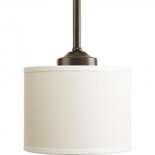 Progress P5065-20 - Inspire Collection One-Light Antique Bronze Off-white Shade Traditional Mini-Pendant Light