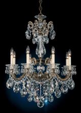 Schonbek 1870 5007-23 - La Scala 8 Light 120V Chandelier in Etruscan Gold with Clear Heritage Handcut Crystal