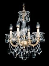 Schonbek 1870 5344-76 - La Scala 4 Light 120V Chandelier in Heirloom Bronze with Clear Heritage Handcut Crystal