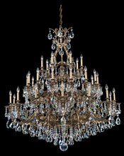 Schonbek 1870 6967-83H - Sophia 35 Light 120V Chandelier in Florentine Bronze with Clear Heritage Handcut Crystal