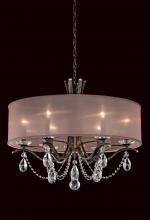 Schonbek 1870 VA8306N-76R1 - Vesca 6 Light 120V Chandelier in Heirloom Bronze with Clear Radiance Crystal and White Shade