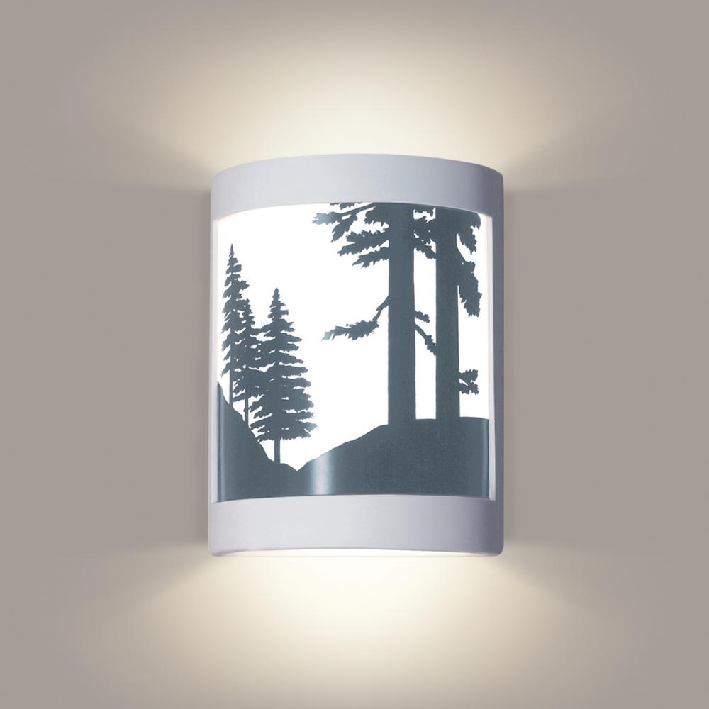 Crestline Wall Sconce: Satin White