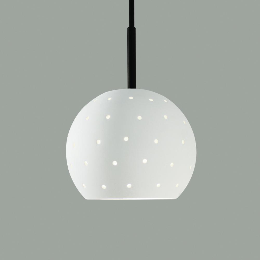 Lunar Mini Pendant: Buckskin Leather (Black Cord & Canopy)