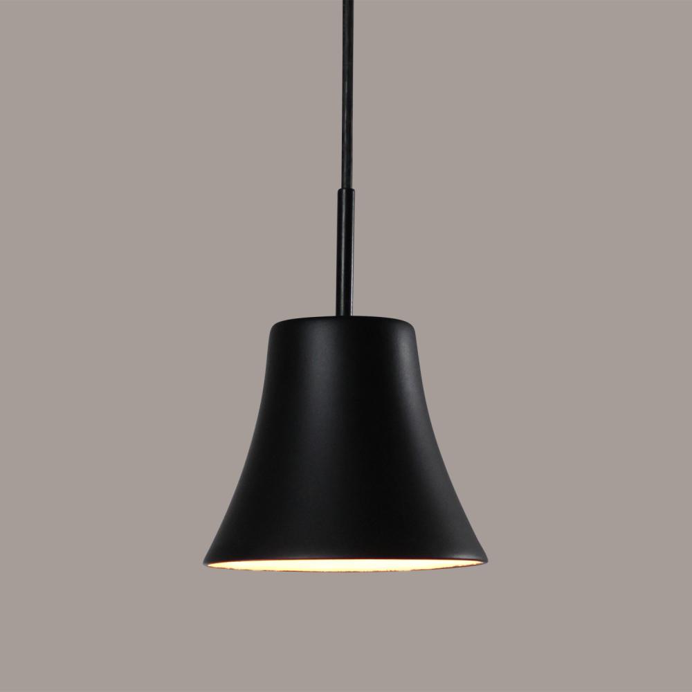 Bella Mini Pendant: Slate Black (Black Cord & Canopy)