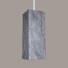 A-19 PN18011-GR-WCC-1LEDE26 - Stone Pendant Grey (White Cord & Canopy)