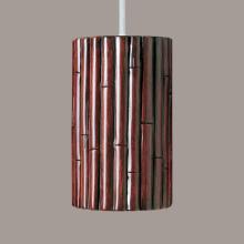 A-19 PN20301-CI-WCC-1LEDE26 - Bamboo Pendant Cinnamon (White Cord & Canopy)