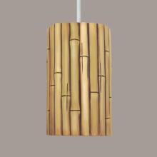 A-19 PN20301-NA-WCC-1LEDE26 - Bamboo Pendant Natural (White Cord & Canopy)